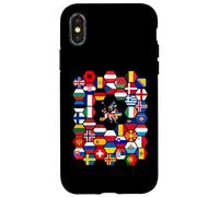 Europe, drapeaux européens, drapeau de l'Union européenne, carte de l'Europe. Coque pour iPhone X/XS