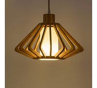 Europe du Nord Fil Creux LED Art du Bois Lampes Suspendues Plafonnier Style Japonais Lampes Suspendues Luminaire en Bois Massif Créativité Personnalité Entrée Restaurant Lustre Couloir beautiful