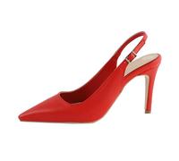 Europe Et Les États Tête Pointue Retour Creux Talons Hauts Bouche Peu Profonde Avec Un Mot Boucle Fille Sandales À Talons Hauts Femme Liège Plateforme Compensées, Rouge, 37 EU