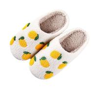 Europe et les États-Unis Modèles Automne Et Hiver Modèle Maison Loisirs Coton Pantoufles Hommes Et Femmes Avec Le Même Paragraphe Pantoufles En Coton Épais Pantoufles Femmes Pantoufles Chaudes, jaune