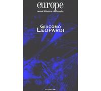 Europe Juin-Juillet 1998 N°830-831 : Leopardi Giacomo
