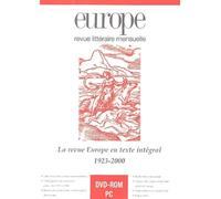 Europe : La revue Europe en texte intégral 1923-2000, 2 DVD-Rom