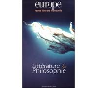 Europe litterature philosophie n849/850 Anonyme (Auteur)