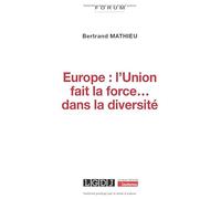 Europe : L'union Fait La Force? Dans La Diversité