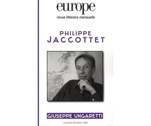 Europe N° 955-956, Novembre - Philippe Jaccottet