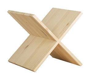 Europe & Nature Range Bouteille en Pin Massif, Bois, 32.5 x 33 x 32.5 cm