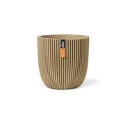 EUROPE Pot de plantation Groove NL Rond Beige 43x41 cm isolé Intérieur Extérieur