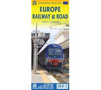 EUROPE RAILWAY & ROAD TRAVEL MAP