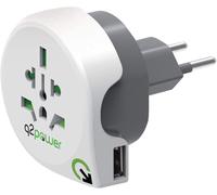 Europe To Usa Adaptateur De Voyage Universel Avec Prise De Terre Protection Antichoc Kid Safe Tension Et Puissance Max.100V-1500W / 125V-1875W
