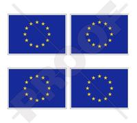 EUROPE Union Européenne Drapeau UE, 50mm Vinyle Autocollants, x4 Stickers