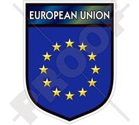 EUROPE Union Européenne Écusson UE, 100mm Vinyl Sticker, Autocollant