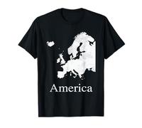 Europe - USA Funny Mixed Up N. America Continent Carte de Voyage T-Shirt