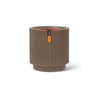 Europe - Vase cylindre Groove NL - 35x38 - Warm taupe
