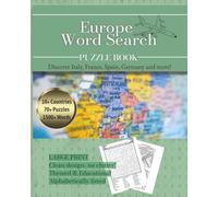 Europe Word Search: European Travel Word Search for Adults, Teens & Seniors | Large Print | Explore 12 Countries, Landmarks, Food & Culture