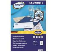 europe100 - 70 x 37.1 mm 2400 unités (100 feuille(s) x 24 étiquettes / encarts pour CD/DVD G