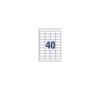 Europe 100 Étiquettes Multi-Usages Autocollantes Blanches 48,5 x 25,4 mm - 4000 Pièces - Impression Laser, Jet d'Encre et Copieur