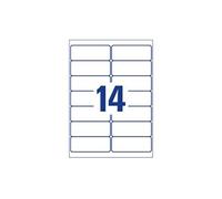 europe100 - Papier - adhésif permanent - blanc - 99.1 x 38.1 mm 1400 étiquette(s) (100 feuille(s) x 14 étiquettes multi-emploi