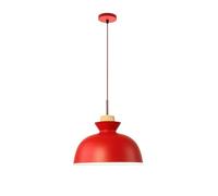 European 1 Head E27 Chandelier, Restaurant Decoration Lights, Creative Red Metal Lampshade, Ceiling Pendant Lantern(11.0in)