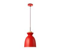 European 1 Head E27 Chandelier, Restaurant Decoration Lights, Creative Red Metal Lampshade, Ceiling Pendant Lantern(7.4in)