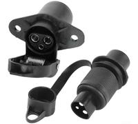 European 3-Pin Power Outlet Adapter for RV Truck(Connector + Socket) | Standard EU 3-pin config, secure fit, ideal for trailers, trucks, robust copper build