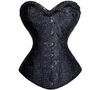 European and American Court Corset Black Strapless Straight Neck Over Shoulder Tight Women Lace Shapewear
