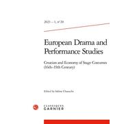 European Drama and Performance Studies Sabine Chaouche (Collection dirigée par), Sabine Chaouche (Editeur du volume)