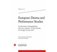 European Drama And Performance Studies N° 3, 2014