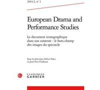 European Drama and Performance Studies Sabine Chaouche (Direction), Collectif (Auteur)