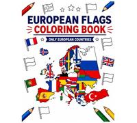 European Flags Coloring Book: A coloring book featuring the flags of European countries