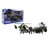 EUROPEAN FORCE - Coffret Intervention Armée - Véhicules d'Interventions - 093478 - Rouge - Plastique - Militaire - Jouet Enfant - Miniature - 43 cm x 25 cm - À Partir de 3 Ans