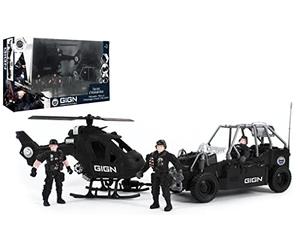EUROPEAN FORCE - Coffret Intervention GIGN - Véhicules d'Interventions - 093550 - Rouge - Plastique - Militaire - Jouet Enfant - Miniature - 43 cm x 25 cm - À Partir de 3 Ans
