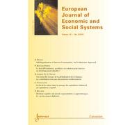 European journal of economic and social systems vol 23 n 2 - Collectif - Hermes Science Publications - broché - Livre