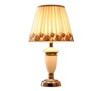 European Marble Table Lamp Living Room Bedroom Bedside Table Lamp for Living Room Office Family (Color : B Size : Push Button Switch) (A Push button switch)
