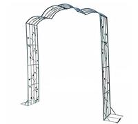 European Retro Wrought Iron Garden Arch, Climbing Rose Trellis for Outdoor Decoration, Garden Plant Support, 180×240CM, Perfect for Weddings & Events