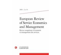 European Review Of Service Economics And Management N° 6, 2018-2