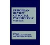 European Review of Social Psychology 1991, European Review of Social Psychology Series Wolfgane Stroebe (Auteur)