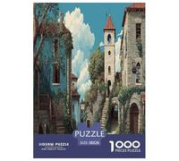 European Streets Puzzle 1000 Pièces Difficile Puzzles pour Adultes Enfant Un Jeu Intellectuellement Stimulant pour Toute La Famille 38x26cm/1000pcs