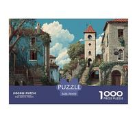 European Streets Puzzle 1000 Pièces Difficile Puzzles pour Adultes Enfant Un Jeu Intellectuellement Stimulant pour Toute La Famille 70x50cm/1000pcs