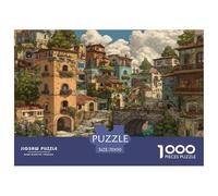 European Streets Puzzle 1000 Pièces Difficile Puzzles pour Adultes Enfant Un Jeu Intellectuellement Stimulant pour Toute La Famille 70x50cm/1000pcs