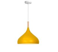 European Style Pendant E27 Holder Hanging Lights, Metal Chandelier Lamp Shades, Suspension Lantern Fixtures for Restaurant Bar Cafe Dining Room(Yellow,12.6in)