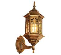 European Style Retro Wall Lamp Villa Landscape Courtyard Outdoor Wall Sconce Aluminum Waterproof Wall Light E27 Decorative Wall Lantern For Porch, Exterior, Patio(1 Pack)