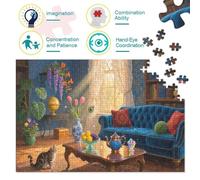European-Style Salle de séjour1000 Piece Jigsaw Puzzles for Adults and Kids Family Game confortableChallenging for Home Decoration Great Cadeau Idea38x26cm/1000pcs