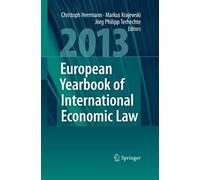 European Yearbook Of International Economic Law 2013