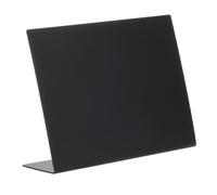 EUROPEL Ardoise de table A4 Horizontal Lot de 5, Tableau noir avec support en L, Inscriptible à la craie et aux marqueurs craie, Porte-menu, panneau de réservation et support publicitaire
