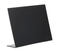 EUROPEL Ardoise de table A5 Horizontal Lot de 5, Tableau noir avec support en L, Inscriptible à la craie et aux marqueurs craie, Porte-menu, panneau de réservation et support publicitaire
