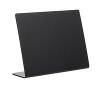 EUROPEL Ardoise de table A6 Horizontal Lot de 10, Tableau noir avec support en L, Inscriptible à la craie et aux marqueurs craie, Panneau de réservation, étiquette de prix et support publicitaire