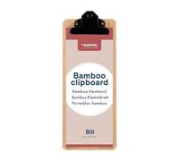EUROPEL Bamboo Clipboard - Durable Wooden Hardboard with Black Metal Clip & Hidden Hanging Hole - Mini Note Board for School, Office, Classroom, Business, Warehouse, Restaurant