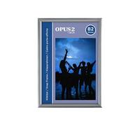 EUROPEL Cadre Clipsable mural B2, Profil 25 mm, Argent, Aluminium anodisé et couche anti-éblouissement, pour Affichage de Posters et Publicités, Annonces, Menus