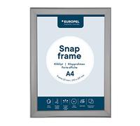 EUROPEL Cadre Porte affiche clic-clac A4, argent, profil 20mm