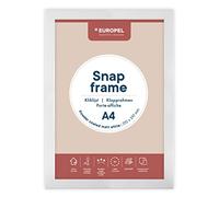 EUROPEL Cadre Porte affiche clic-clac A4, blanc, profil 25mm plat